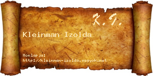 Kleinman Izolda névjegykártya